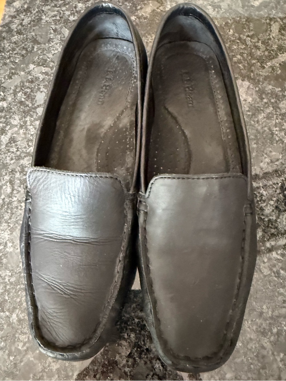 L.L. Bean Leather Driving Moccasins Black Women’s Size 7 Vintage Retro Authentic
